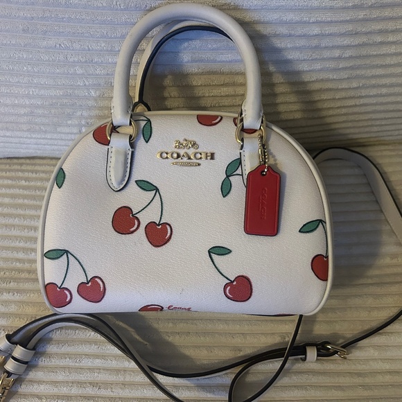Coach Sydney Satchel - Cherry Print - Picture 1 of 4